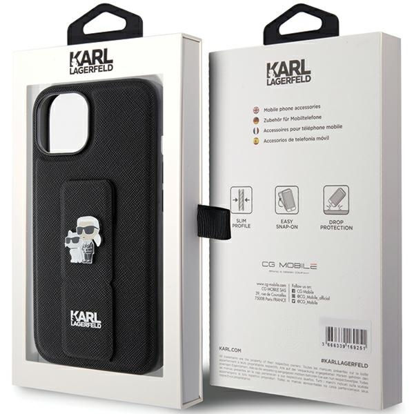 Karl Lagerfeld - Saffiano Gripstand (KLHCP15SGSAKCPK) - iPhone 15 - Karl&Choupette