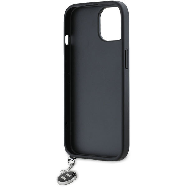 Karl Lagerfeld - Saffiano Rhinestones&Charm (KLHCP15SPSAKDGCK) - iPhone 15 - Black