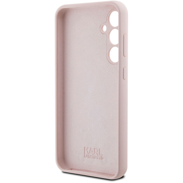 Karl Lagerfeld - Silicone (KLHCS23FESMHCNPP) - Samsung Galaxy S23 FE - Pink Choupette Metal Pin