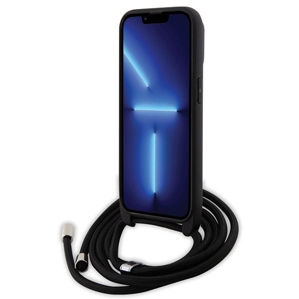 Karl Lagerfeld - Saffiano Crossbody (KLHCP14LSAKCPSK) - iPhone 14 Pro - Metal Pin Karl&Choupette