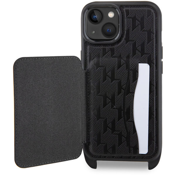 Karl Lagerfeld - Saffiano Crossbody (KLHCP14SCSAKHPKK) - iPhone 14 - Monogram Ikonik