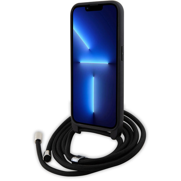 Karl Lagerfeld - Saffiano Crossbody (KLHCP15LSASKNPSK) - iPhone 15 Pro - Monogram Metal Pin Karl