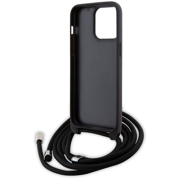 Karl Lagerfeld - Saffiano Crossbody (KLHCP15XSASKNPSK) - iPhone 15 Pro Max - Monogram Metal Pin Karl