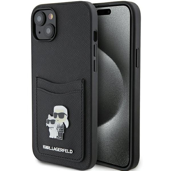 Karl Lagerfeld - Saffiano Cardslot (KLHCP15SSAPKCNPK) - iPhone 15 - Karl&Choupette
