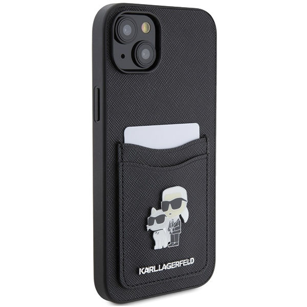 Karl Lagerfeld - Saffiano Cardslot (KLHCP15SSAPKCNPK) - iPhone 15 - Karl&Choupette