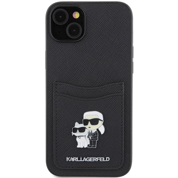 Karl Lagerfeld - Saffiano Cardslot (KLHCP15SSAPKCNPK) - iPhone 15 - Karl&Choupette