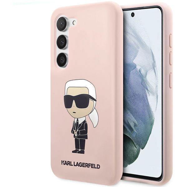Karl Lagerfeld - Silicone (KLHCS23MSNIKBCP) - Samsung Galaxy S23 Plus - Pink Ikonik