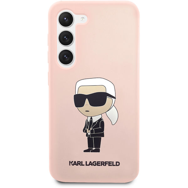 Karl Lagerfeld - Silicone (KLHCS23MSNIKBCP) - Samsung Galaxy S23 Plus - Pink Ikonik