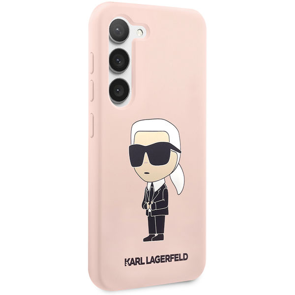 Karl Lagerfeld - Silicone (KLHCS23MSNIKBCP) - Samsung Galaxy S23 Plus - Pink Ikonik