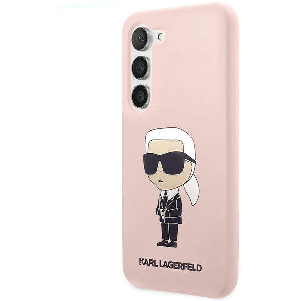 Karl Lagerfeld - Silicone (KLHCS23MSNIKBCP) - Samsung Galaxy S23 Plus - Pink Ikonik