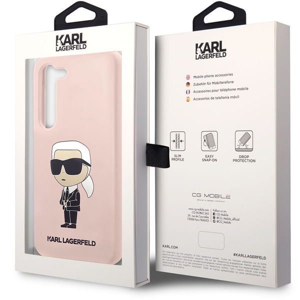 Karl Lagerfeld - Silicone (KLHCS23MSNIKBCP) - Samsung Galaxy S23 Plus - Pink Ikonik