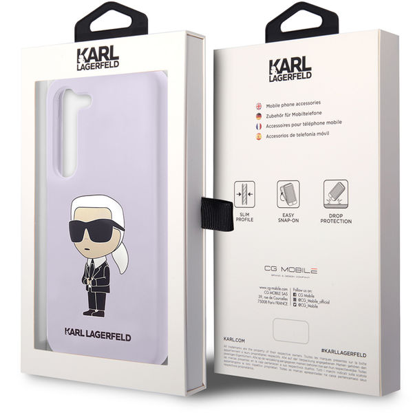 Karl Lagerfeld - Silicone (KLHCS23MSNIKBCU) - Samsung Galaxy S23 Plus - Purple Ikonik