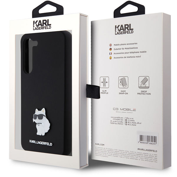 Karl Lagerfeld - Silicone (KLHCS23MSMHCNPK) - Samsung Galaxy S23 Plus - Choupette Metal Pin