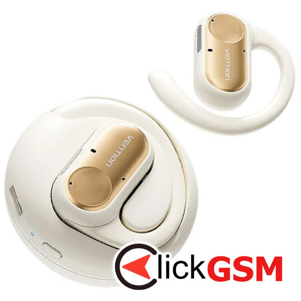 Vention - Wireless Headphones OpenBeat O11 (NBPN0) - Type-C, Bluetooth 5.3, Flexible Frame, IPX5, with Lanyard - Beige