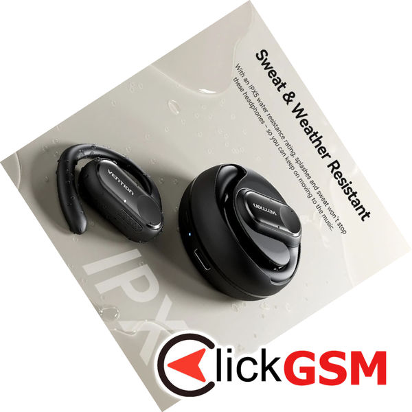 Vention - Wireless Headphones OpenBeat O11 (NBPN0) - Type-C, Bluetooth 5.3, Flexible Frame, IPX5, with Lanyard - Beige