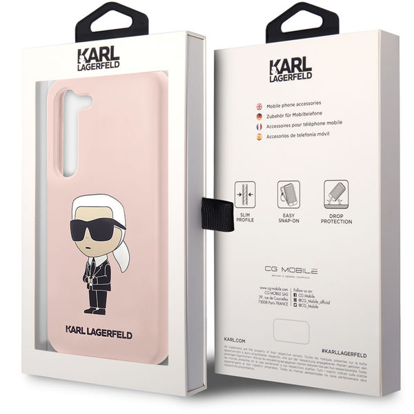 Karl Lagerfeld - Silicone (KLHCS23SSNIKBCP) - Samsung Galaxy S23 - Pink Ikonik