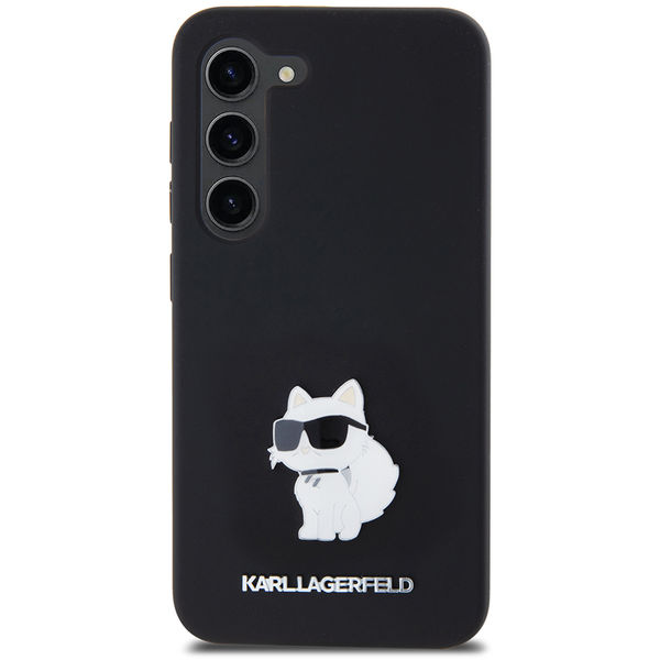 Karl Lagerfeld - Silicone (KLHCS23SSMHCNPK) - Samsung Galaxy S23 - Choupette Metal Pin