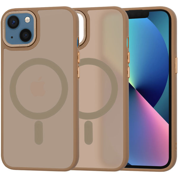 Techsuit - HaloFrost MagSafe Series - iPhone 13 - Sandstone Brown