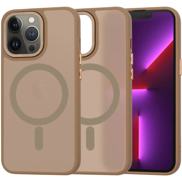 Techsuit - HaloFrost MagSafe Series - iPhone 13 Pro - Sandstone Brown