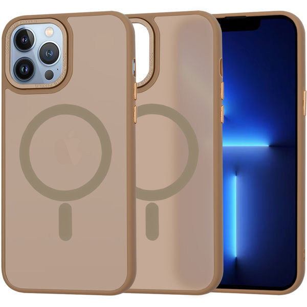 Techsuit - HaloFrost MagSafe Series - iPhone 13 Pro Max - Sandstone Brown