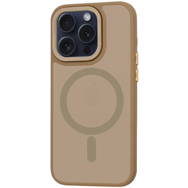 Techsuit - HaloFrost MagSafe Series - iPhone 15 Pro - Sandstone Brown
