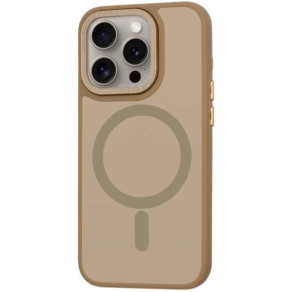 Techsuit - HaloFrost MagSafe Series - iPhone 15 Pro Max - Sandstone Brown