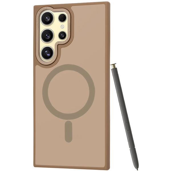 Techsuit - HaloFrost MagSafe Series - Samsung Galaxy S24 Ultra - Sandstone Brown