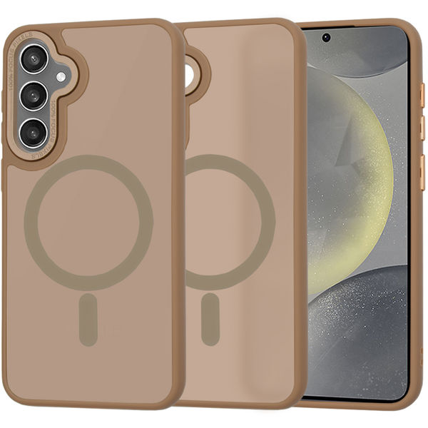 Techsuit - HaloFrost MagSafe Series - Samsung Galaxy S24 - Sandstone Brown