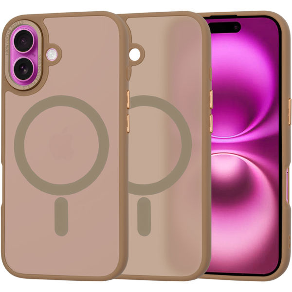 Techsuit - HaloFrost MagSafe Series - iPhone 16 Plus - Sandstone Brown