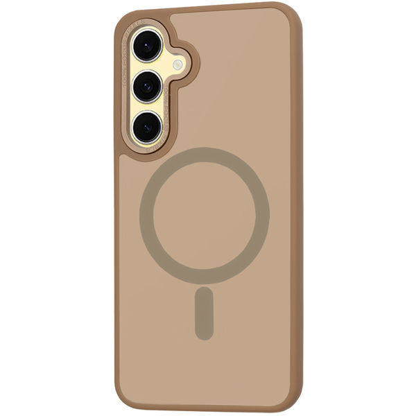 Techsuit - HaloFrost MagSafe Series - Samsung Galaxy S24 FE - Sandstone Brown