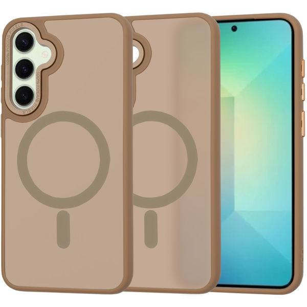 Techsuit - HaloFrost MagSafe Series - Samsung Galaxy S25 - Sandstone Brown