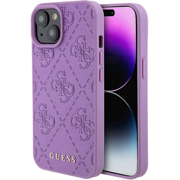 Guess - Leather 4G Stamped (GUHCP15SP4EPMU) - iPhone 15 - Light Purple