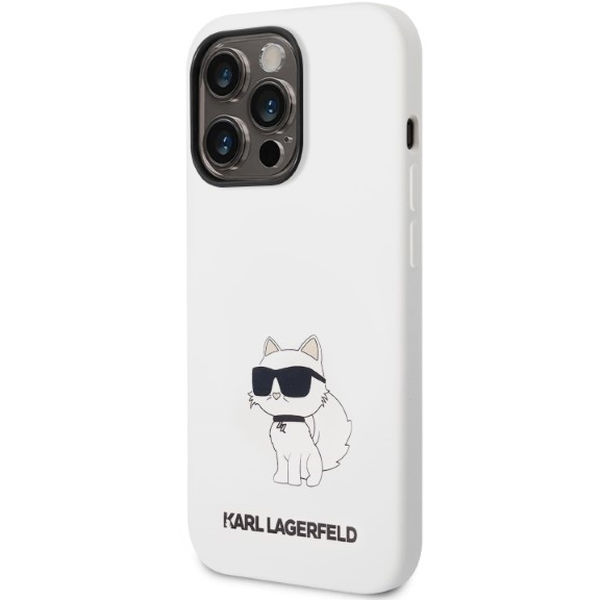 Karl Lagerfeld - Silicone (KLHCP14LSNCHBCH) - iPhone 14 Pro - White Choupette