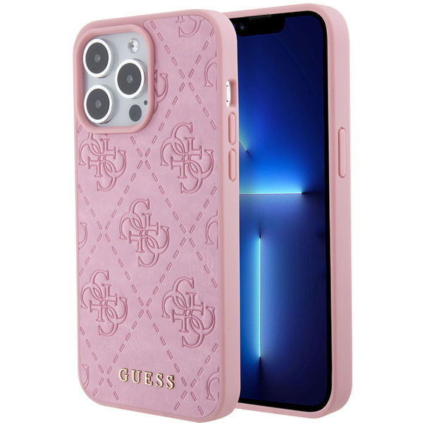 Guess - Leather 4G Stamped (GUHCP15XP4EPMP) - iPhone 15 Pro Max - Pink