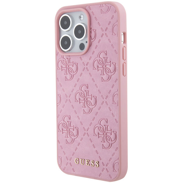 Guess - Leather 4G Stamped (GUHCP15XP4EPMP) - iPhone 15 Pro Max - Pink