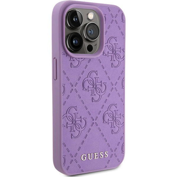 Guess - Leather 4G Stamped (GUHCP15XP4EPMU) - iPhone 15 Pro Max - Light Purple