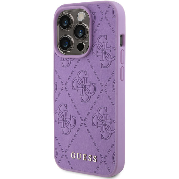 Guess - Leather 4G Stamped (GUHCP15XP4EPMU) - iPhone 15 Pro Max - Light Purple