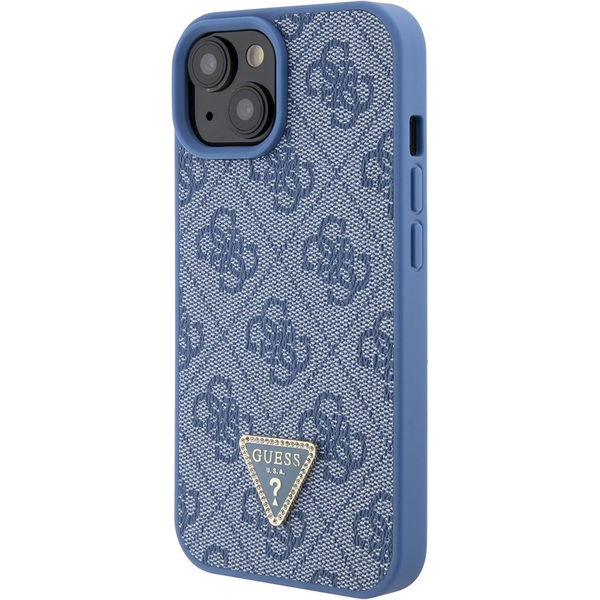 Guess - Leather 4G Triangle Strass (GUHCP15SP4TDPB) - iPhone 15 - Blue