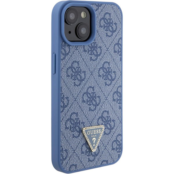 Guess - Leather 4G Triangle Strass (GUHCP15SP4TDPB) - iPhone 15 - Blue