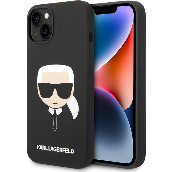 Karl Lagerfeld - Silicone (KLHCP14MSLKHBK) - iPhone 14 Plus - Karl`s Head
