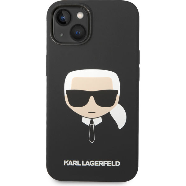 Karl Lagerfeld - Silicone (KLHCP14MSLKHBK) - iPhone 14 Plus - Karl`s Head