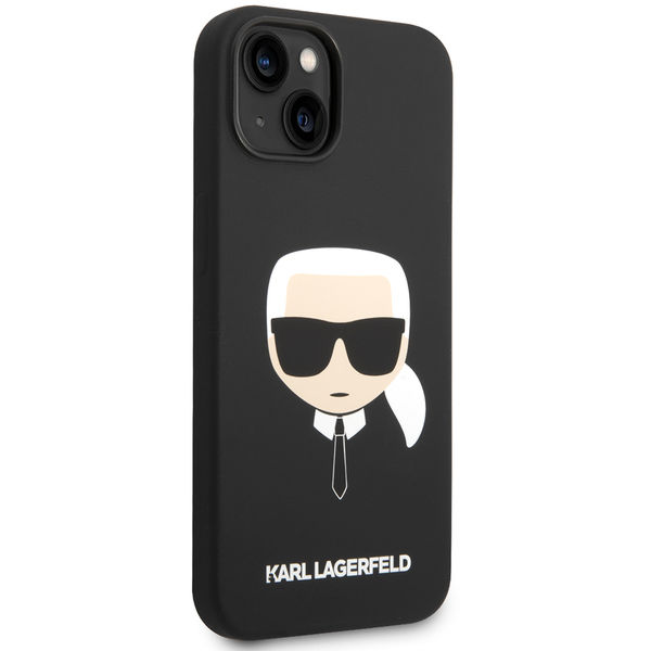 Karl Lagerfeld - Silicone (KLHCP14MSLKHBK) - iPhone 14 Plus - Karl`s Head