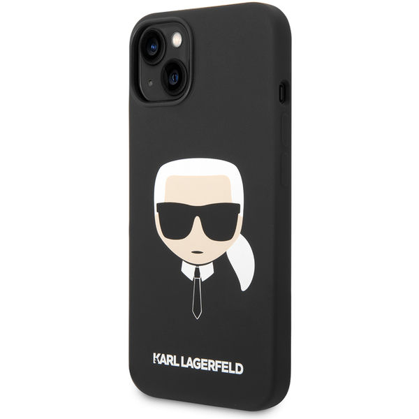 Karl Lagerfeld - Silicone (KLHCP14MSLKHBK) - iPhone 14 Plus - Karl`s Head