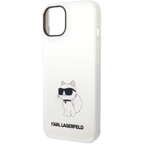 Karl Lagerfeld - Silicone (KLHCP14MSNCHBCH) - iPhone 14 Plus - White Choupette