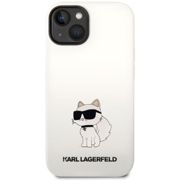 Karl Lagerfeld - Silicone (KLHCP14MSNCHBCH) - iPhone 14 Plus - White Choupette