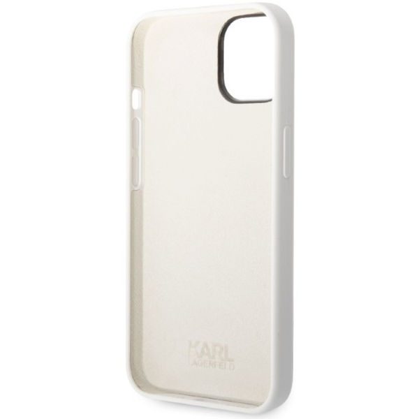 Karl Lagerfeld - Silicone (KLHCP14MSNCHBCH) - iPhone 14 Plus - White Choupette