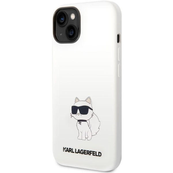 Karl Lagerfeld - Silicone (KLHCP14MSNCHBCH) - iPhone 14 Plus - White Choupette