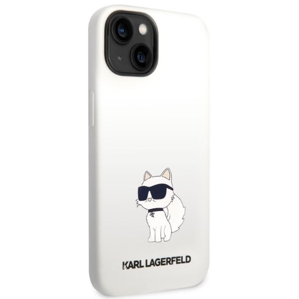 Karl Lagerfeld - Silicone (KLHCP14MSNCHBCH) - iPhone 14 Plus - White Choupette