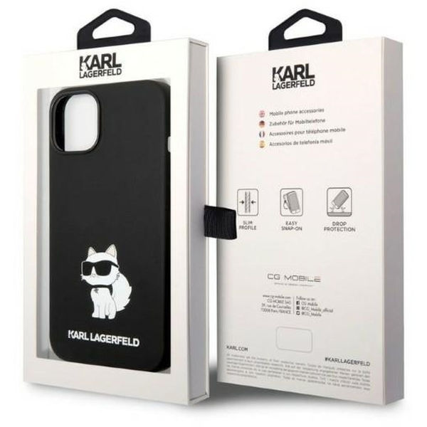 Karl Lagerfeld - Silicone (KLHCP14MSNCHBCK) - iPhone 14 Plus - Black Choupette