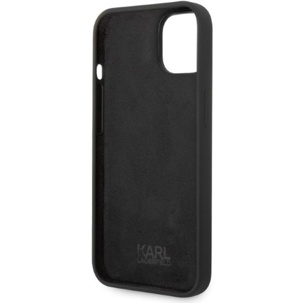 Karl Lagerfeld - Silicone (KLHCP14MSNIKBCK) - iPhone 14 Plus - Black Ikonik